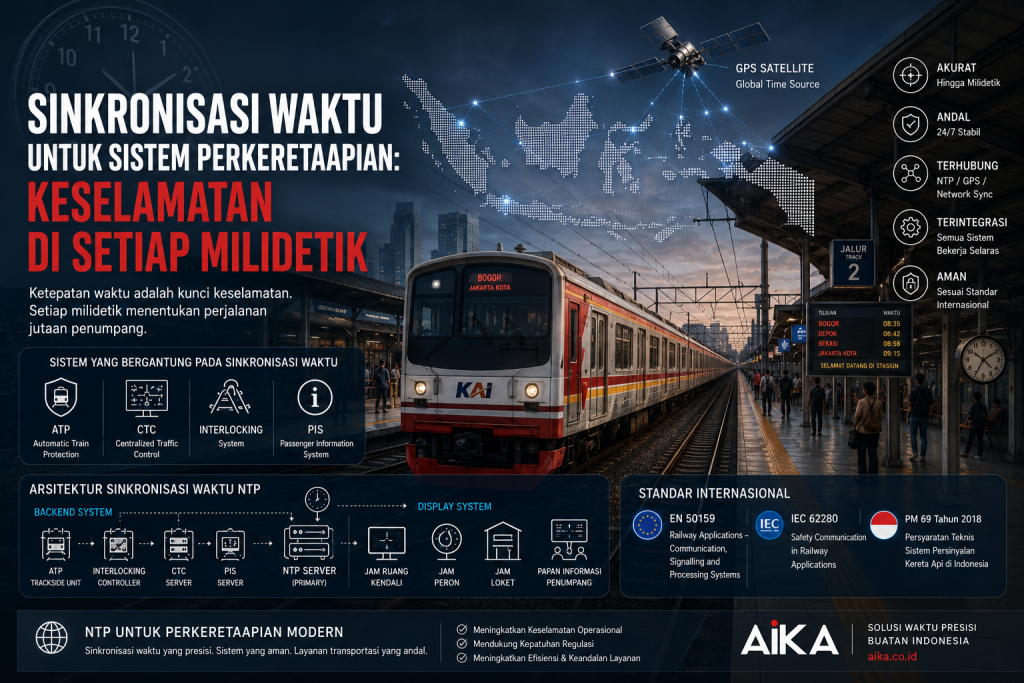 Sinkronisasi Waktu untuk Sistem Perkeretaapian Keselamatan di Setiap Milidetik